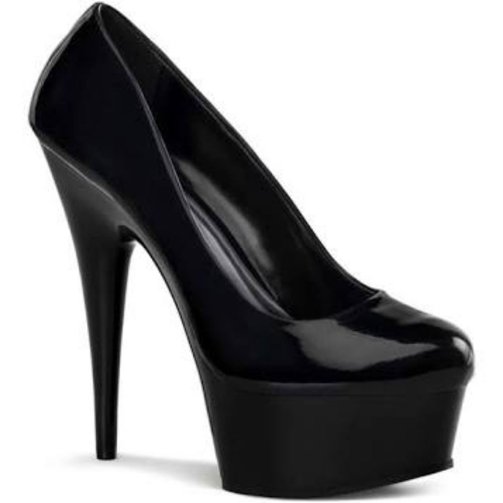 Pleaser Black Heels (Delight 685)